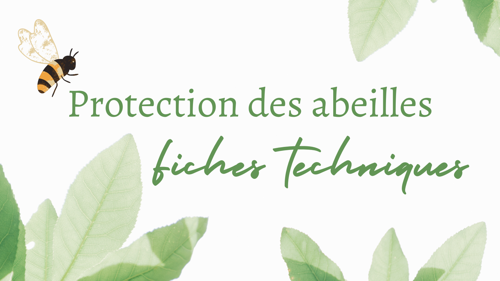 Protection des abeilles - fiches techniques